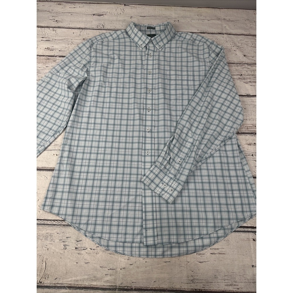 GenTeal Performance Button Down Shirt Mens XL Plaid Long Sleeve Nylon Stretch